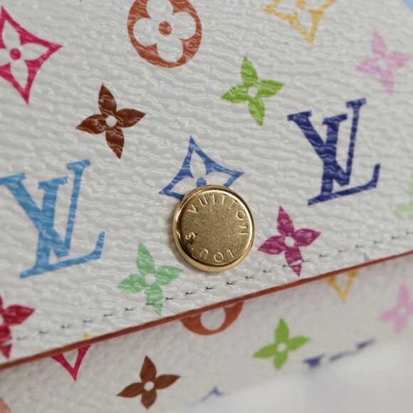 LOUIS VUITTON Multicolor LV x TM Multicles6 Key Case White M14092 Auth 128097SM - Picture 7 of 16